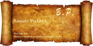 Basch Polett névjegykártya